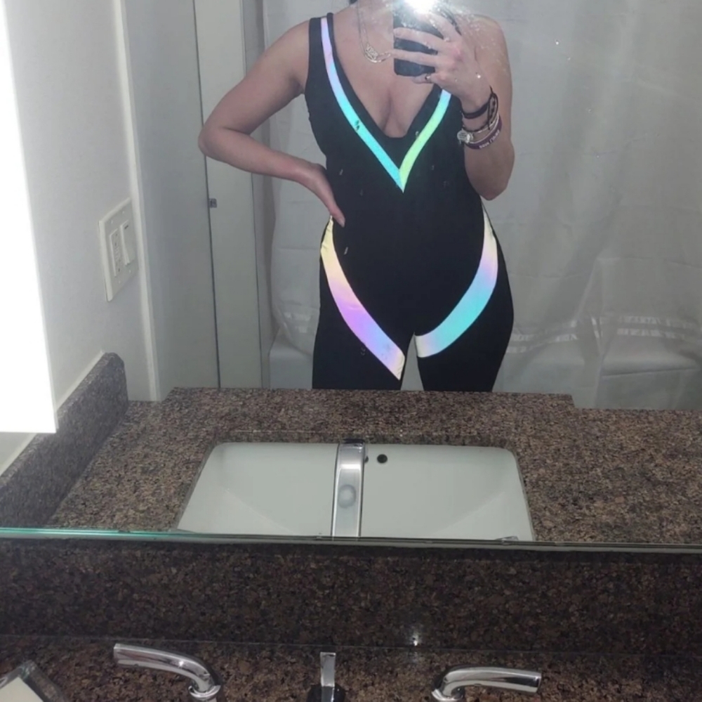 Reflective neon jumpsuit